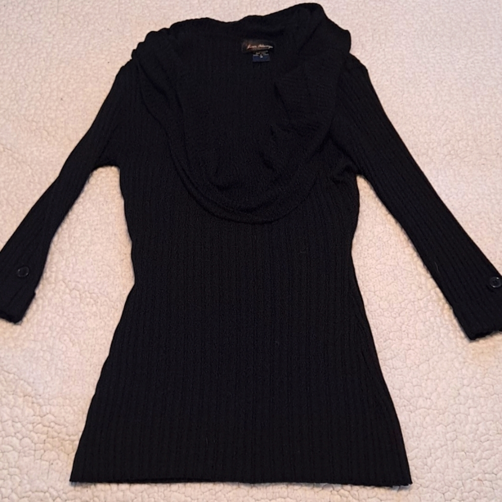 Love Always black cowl neck sweater